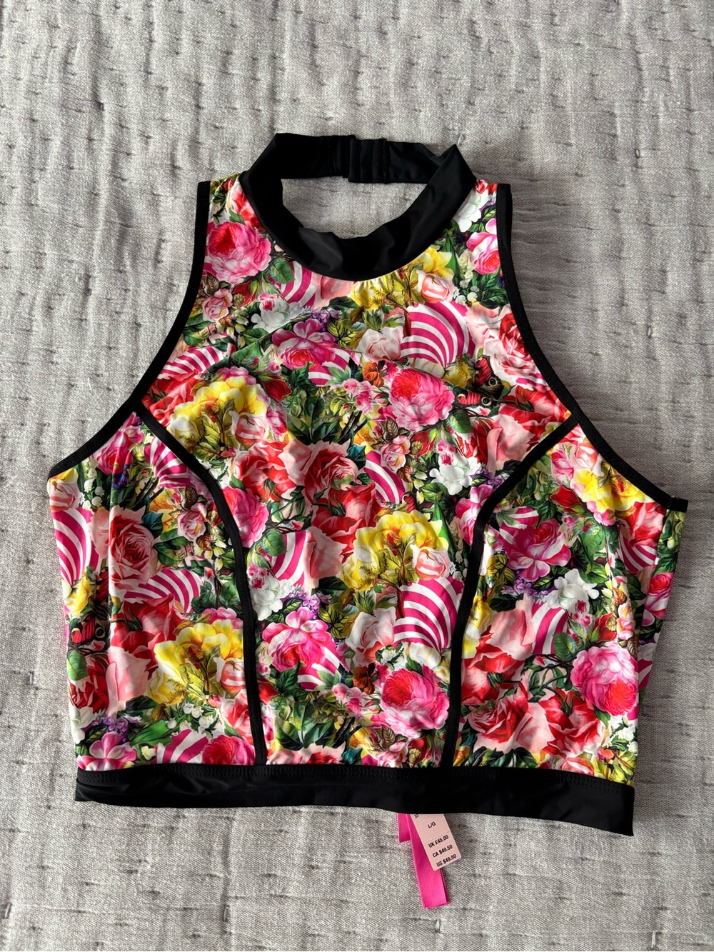 Victorias Secret Mary Katrantzou Fashion Show High-Neck Crop Top Large NWT